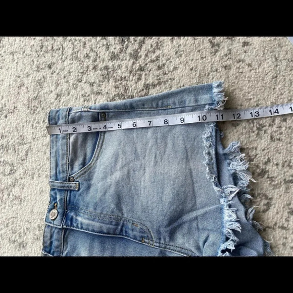 Kancan denim shorts high rise cut offs light wash medium 26 / 27 - Picture 10 of 11